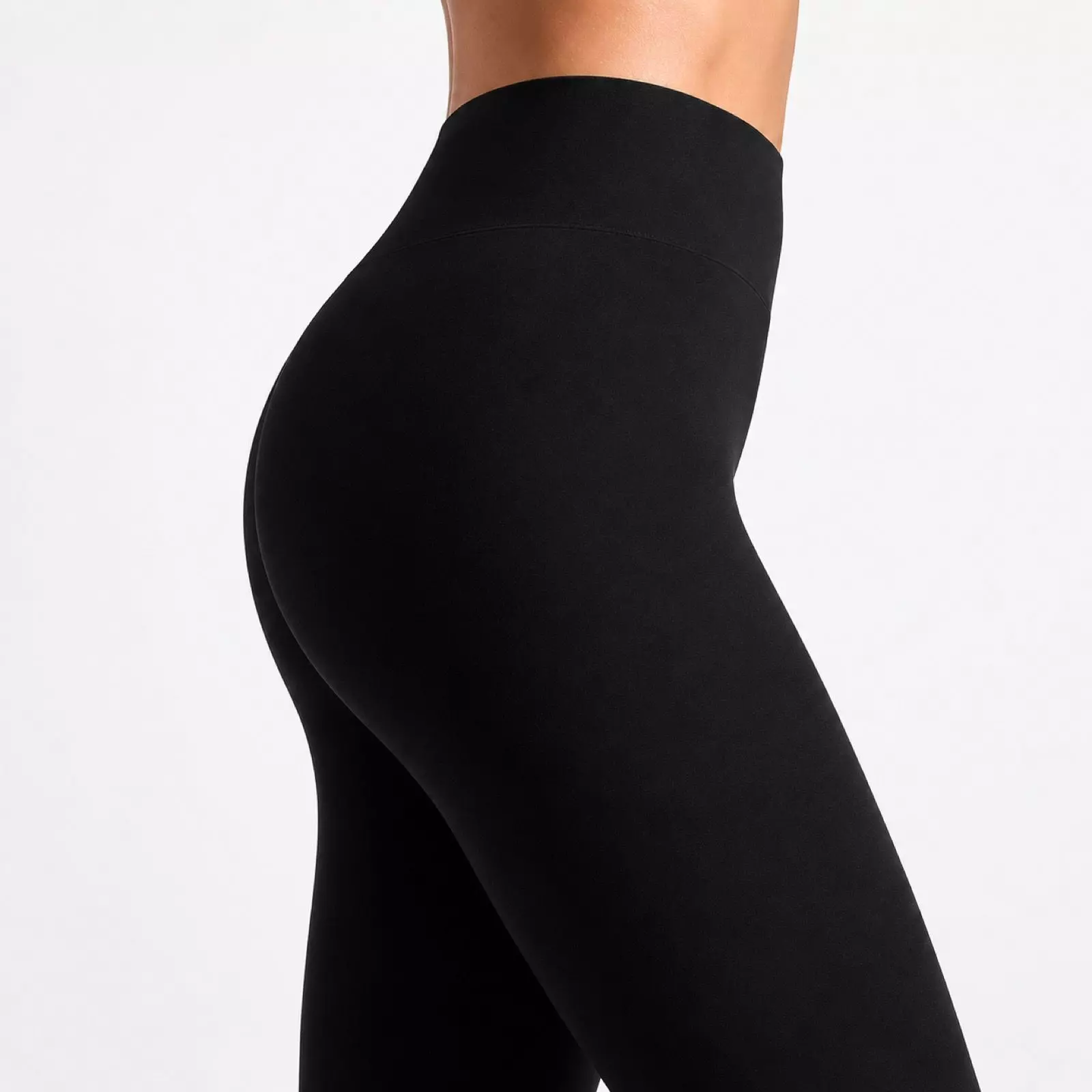 Leggings térmicos negros para mujer, talla única-2