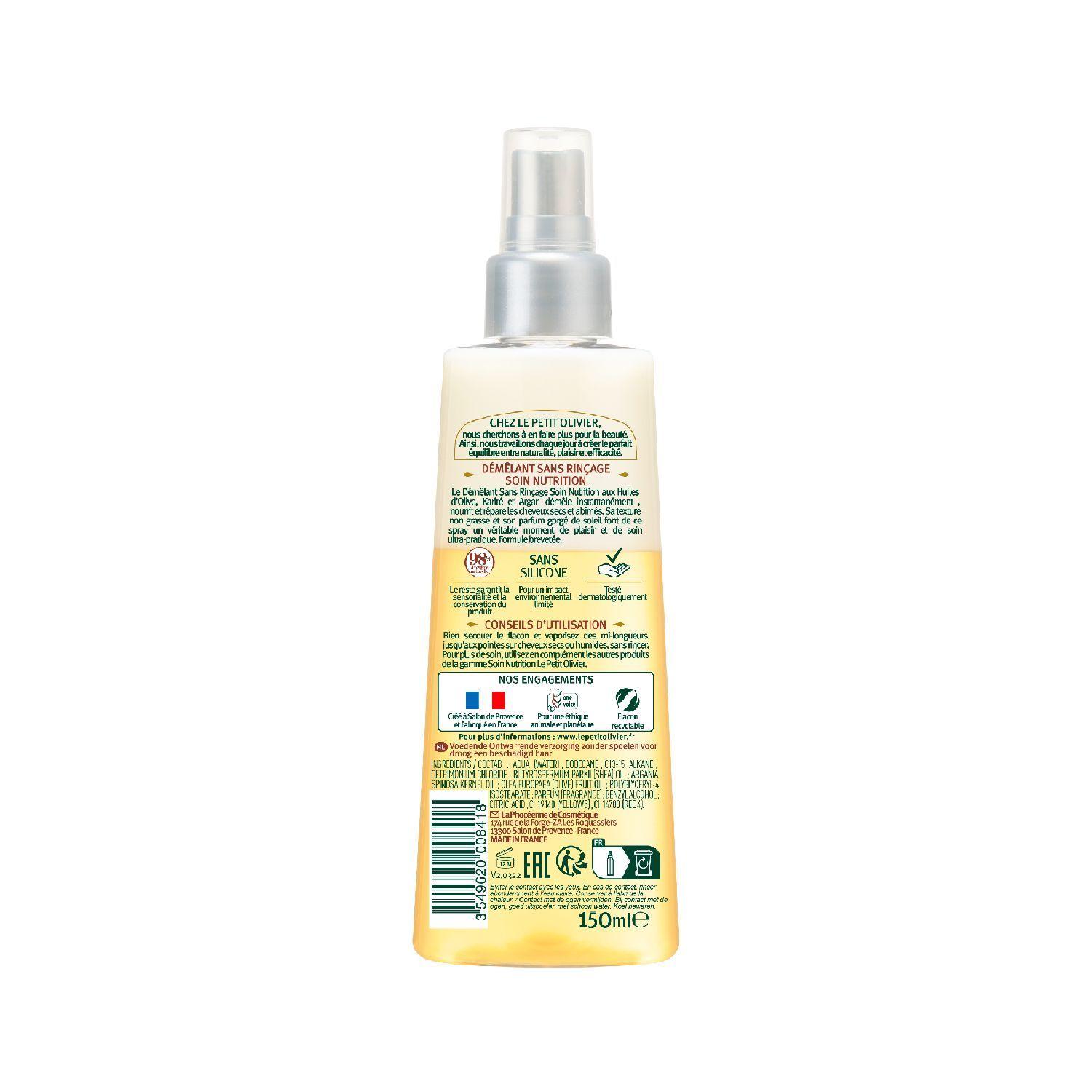 Spray desenredante sin enjuague Cabello Seco y  Dañado - Sin Silicona - Producto Vegano - 150 ml-1