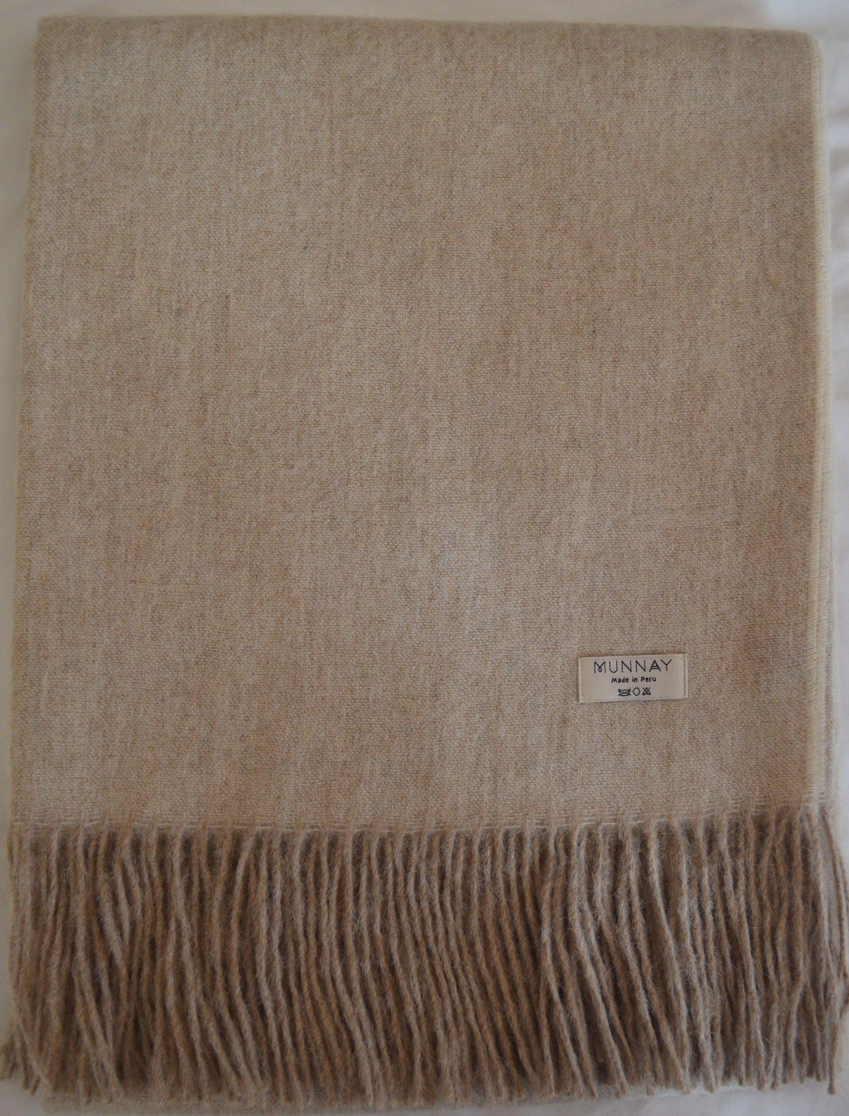Manta de Alpaca - Nina Light Beige-1