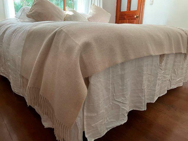 Manta 100% Baby Alpaca Eco - Quipu Beige-1