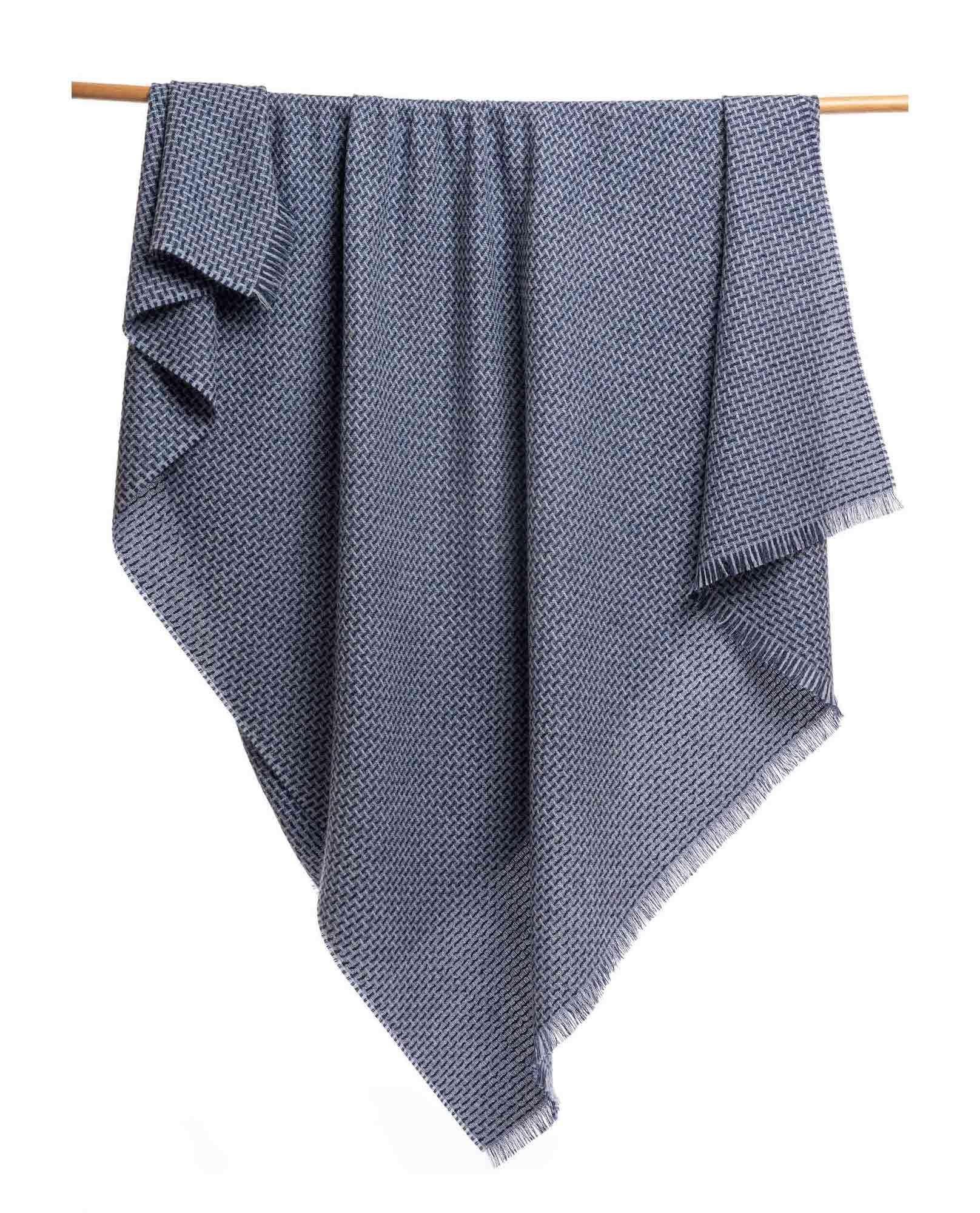 Manta 100% Baby Alpaca - Ruwa Azul Marino-0