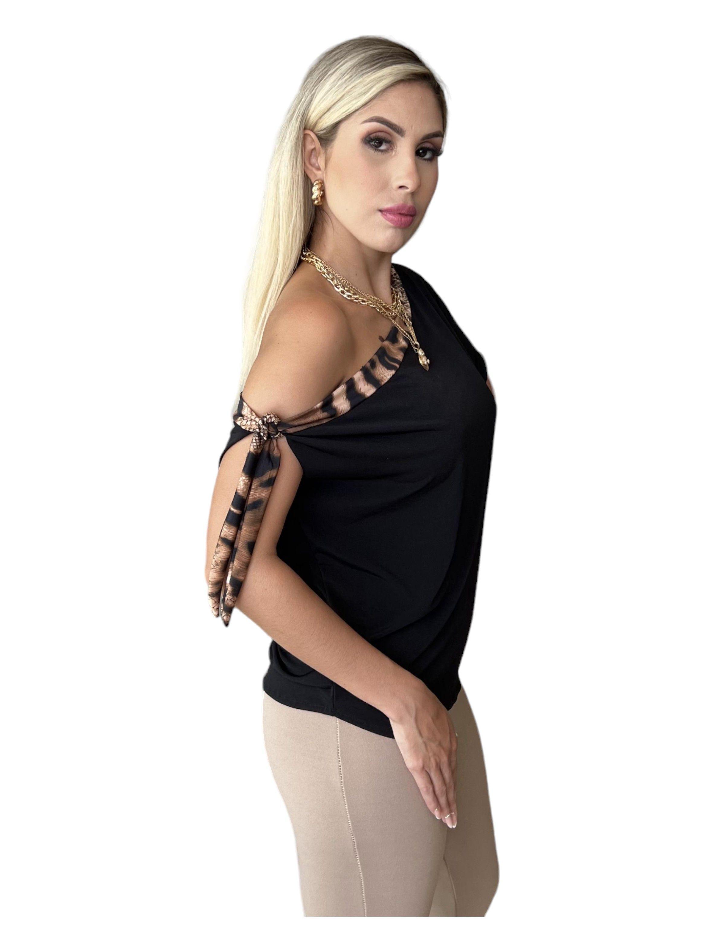 Polera Agata Negra print-2