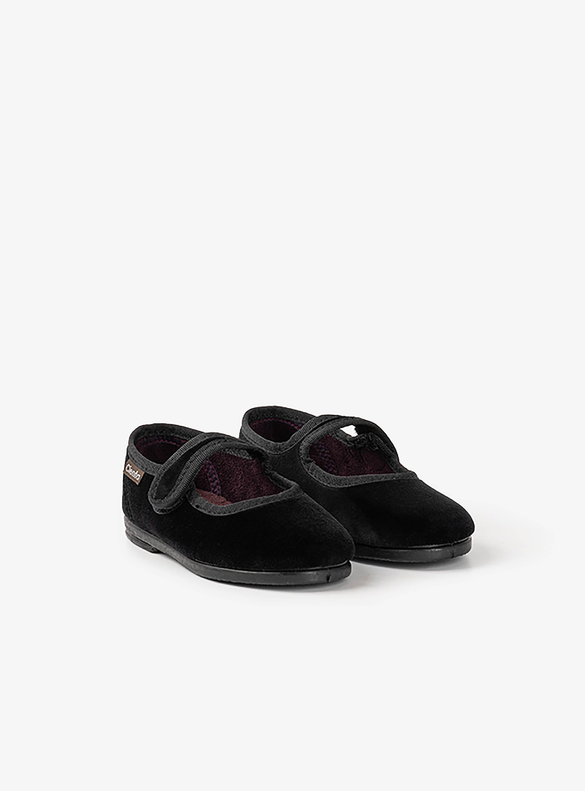 Merceditas Terciopelo con velcro niña (T. 23-35)-2