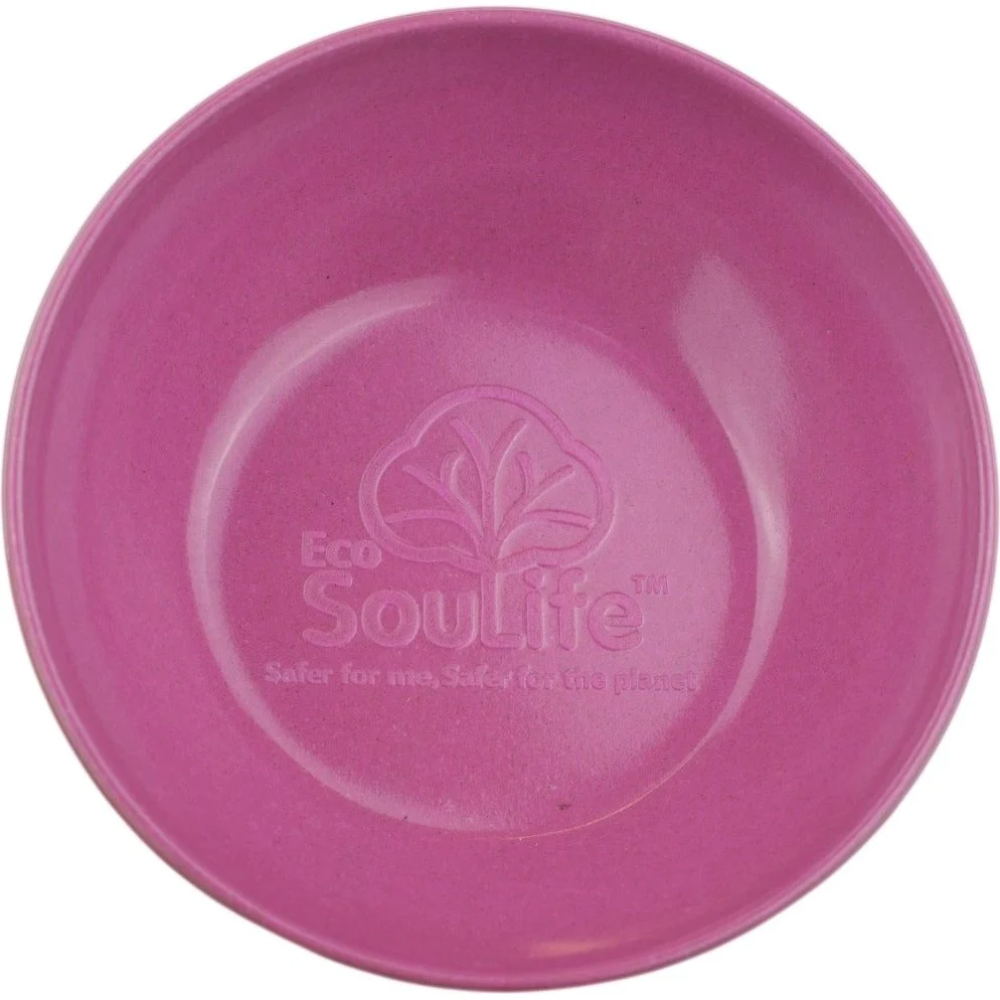  Bowl Ecológico  diametro 13.3 cm, Color Rosado, Cáscara De Arroz-0