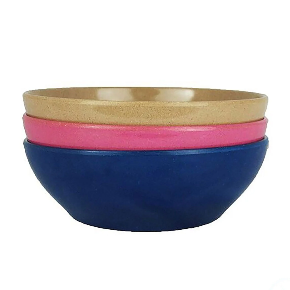  Bowl Ecológico  diametro 13.3 cm, Color Rosado, Cáscara De Arroz-1