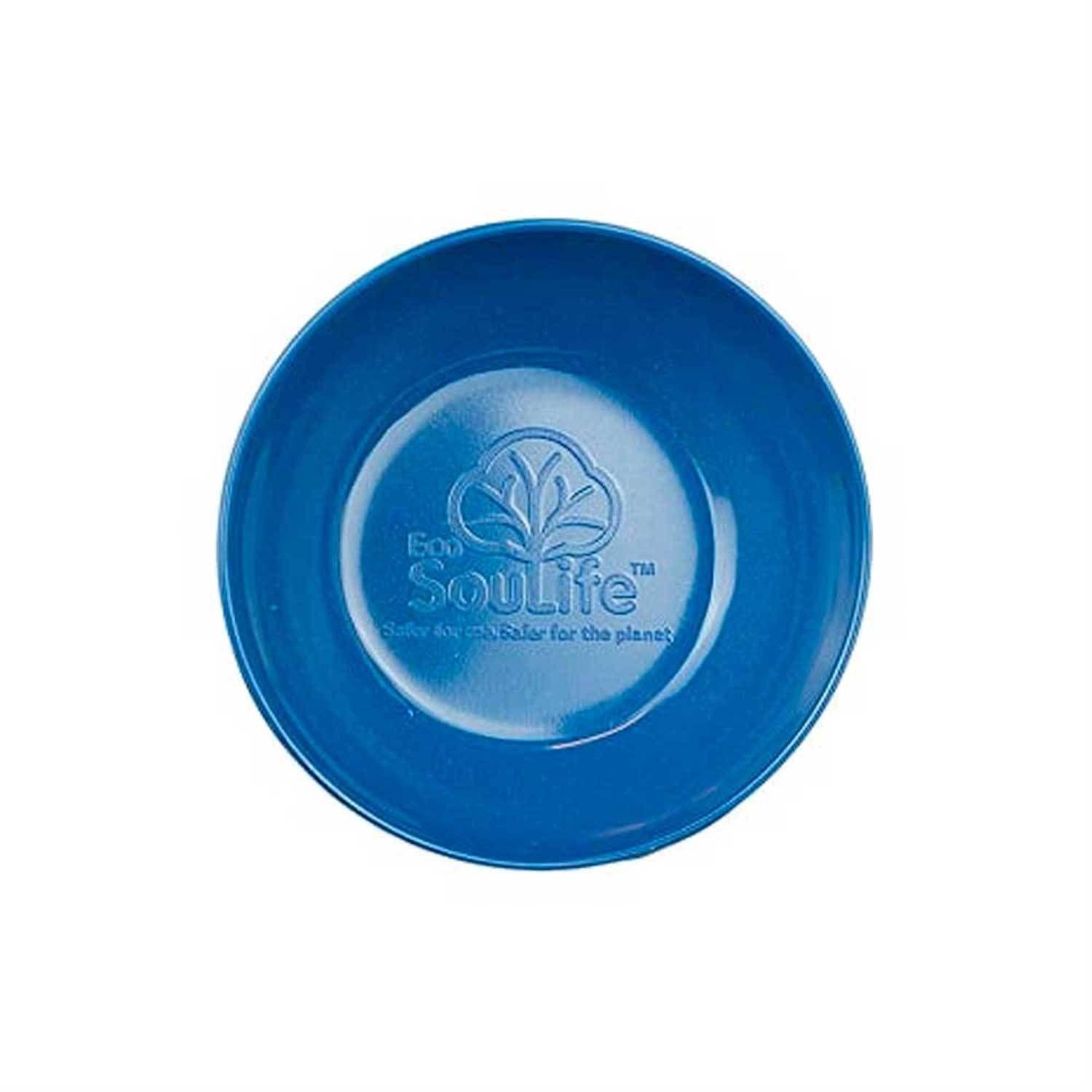 Set 5 Unds. para bebés (Plato+Bowl+Vaso+Cuchara+Tenedor) Azul, Cáscara De Arroz-2