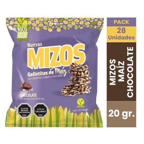 Galleta Mizos Maíz Chocolate 20 Gr. - 28 Uds.-2