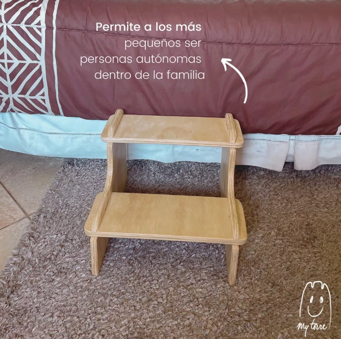 Piso Alzador De 2 Niveles para tareas cotidianas Montesorri Pikler-6