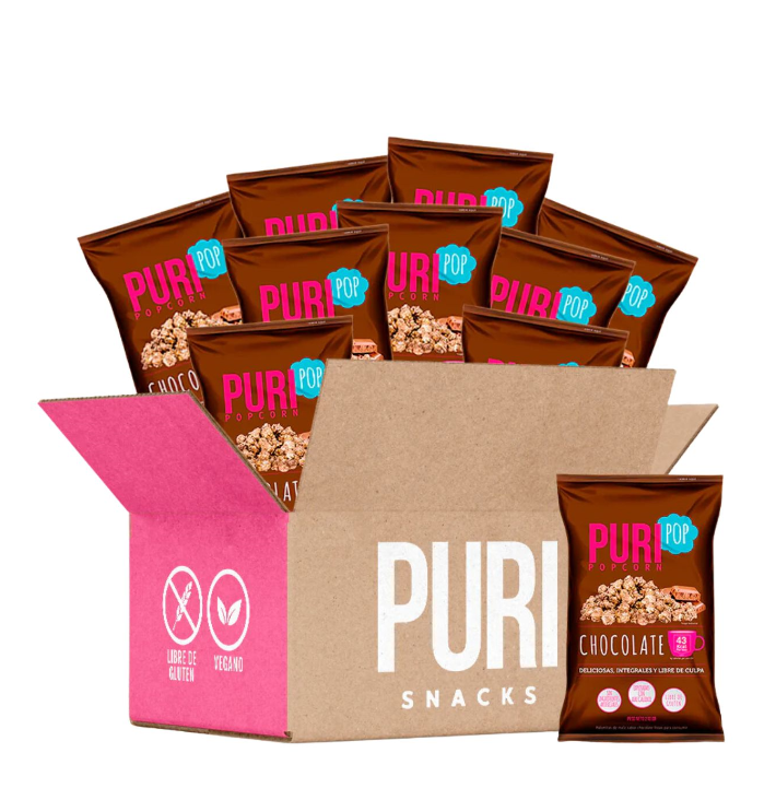 Pack Colación 20 Puripop Individual Sabor Chocolate-3