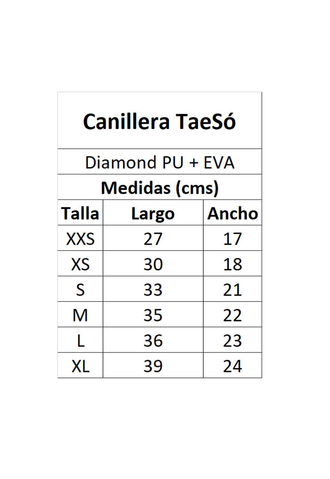 Canillera taekwondo blanca Taeso-3