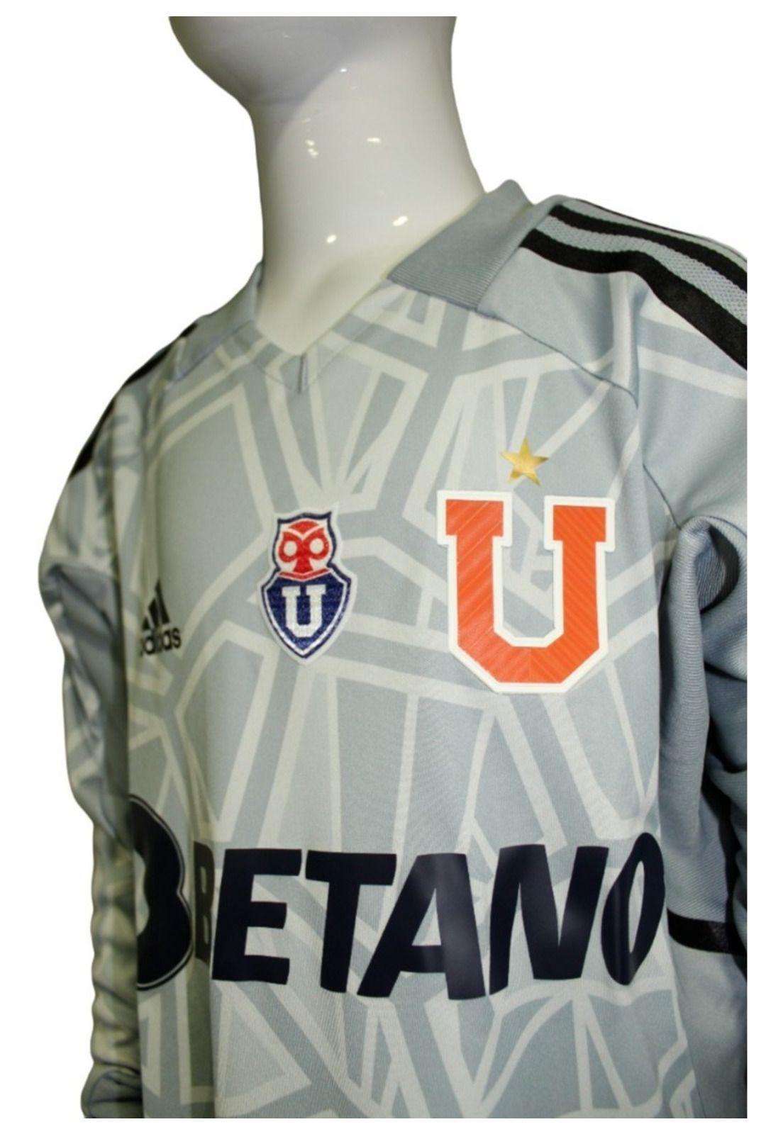 Camiseta Universidad De Chile 2022 Niño Arquero Gris adidas-1