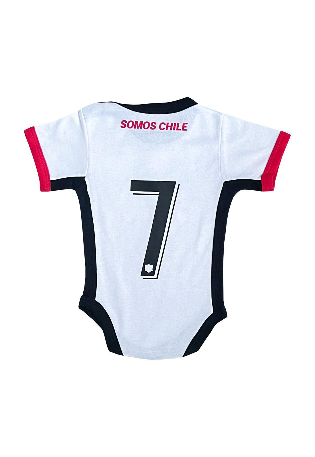 Body Bebé Colo Colo 2023 Blanco N°7 Oficial Manga Corta-1