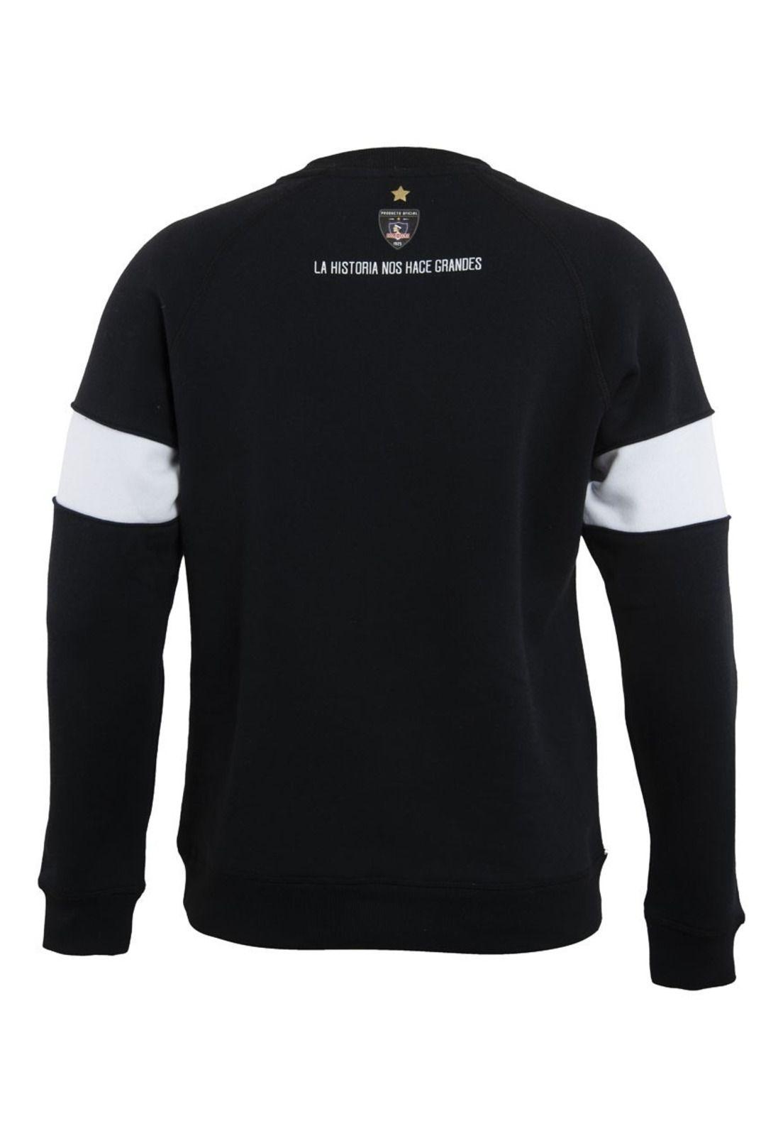      Poleron Colo Colo 2022 Urbano Negro Letras Producto Oficial-2