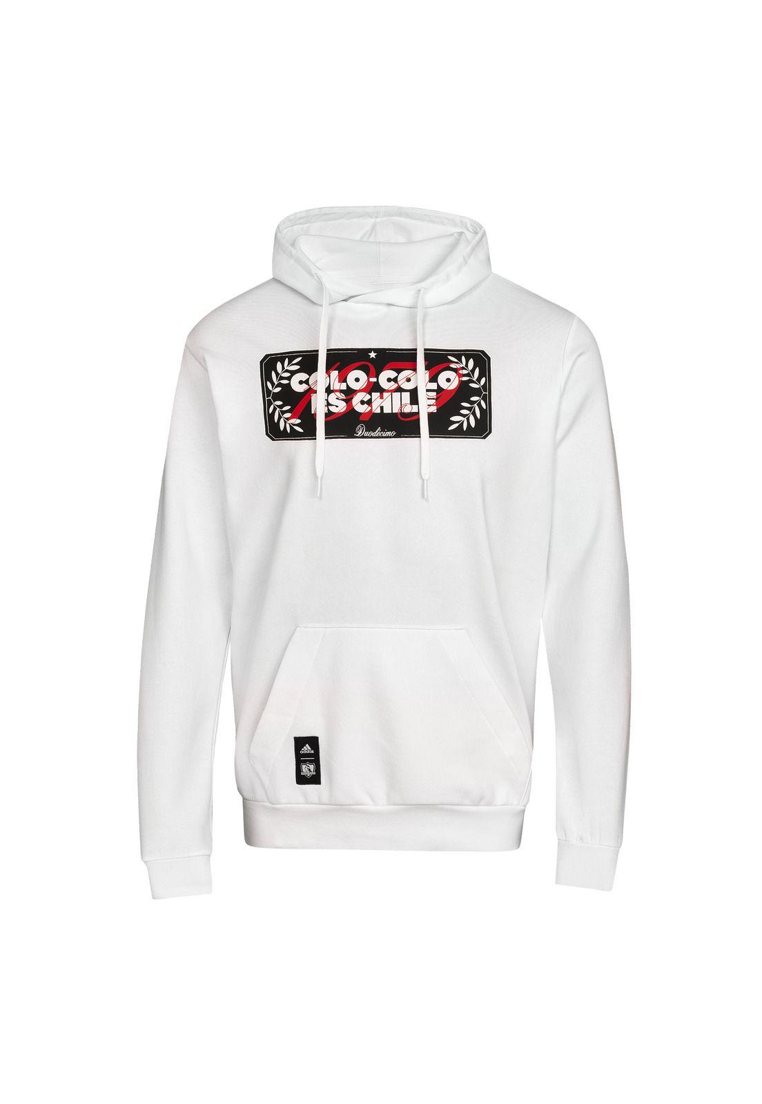 Polerón Colo Colo 2024 DNA Hoodie Urbano Original Adidas-0