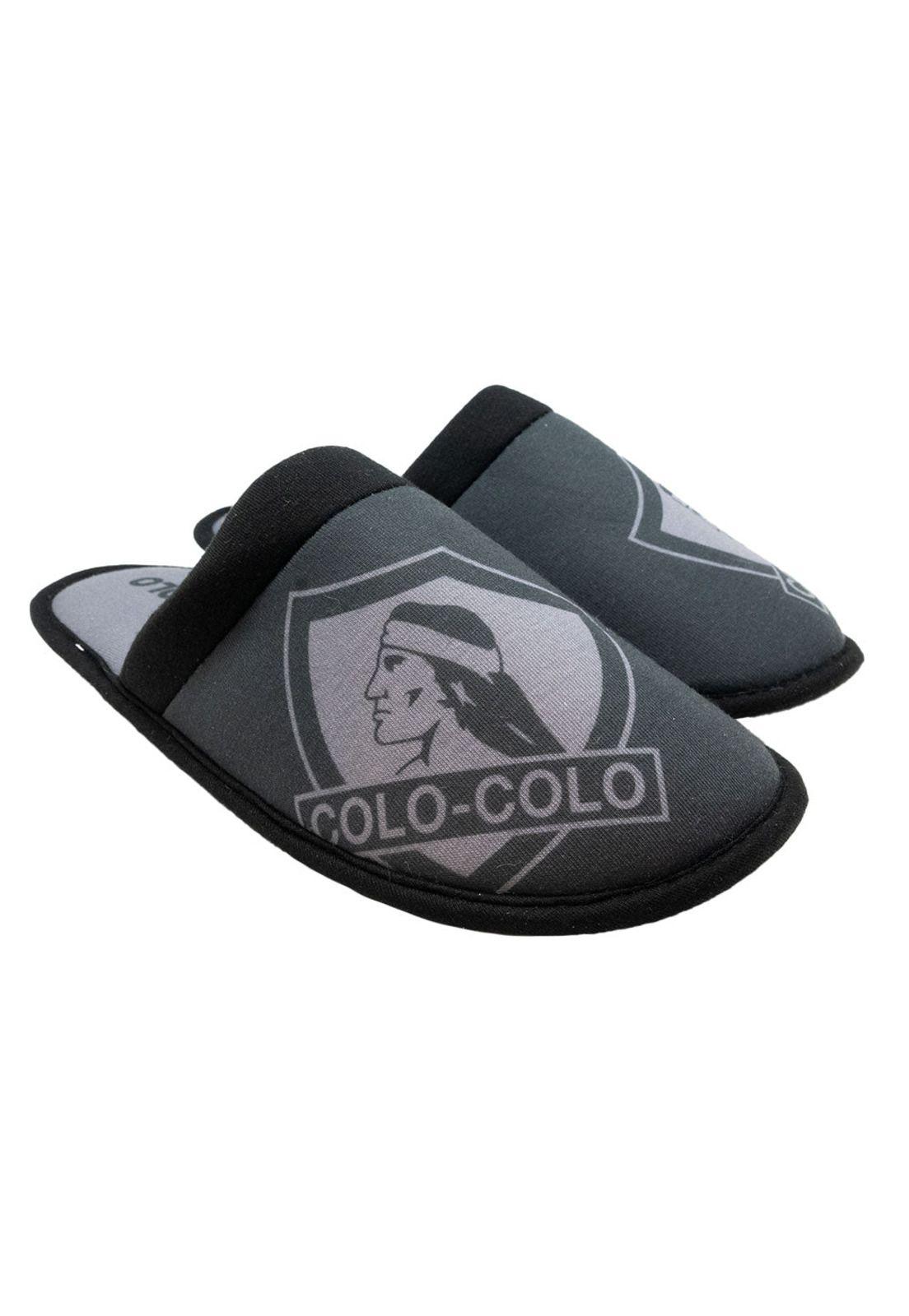 Pantuflas Colo Colo Nuevas Original Titanio-3