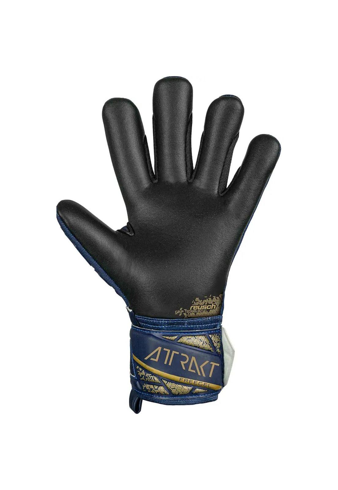 Guantes Arquero Attrakt Freegel Silver Azul Original Reusch-1