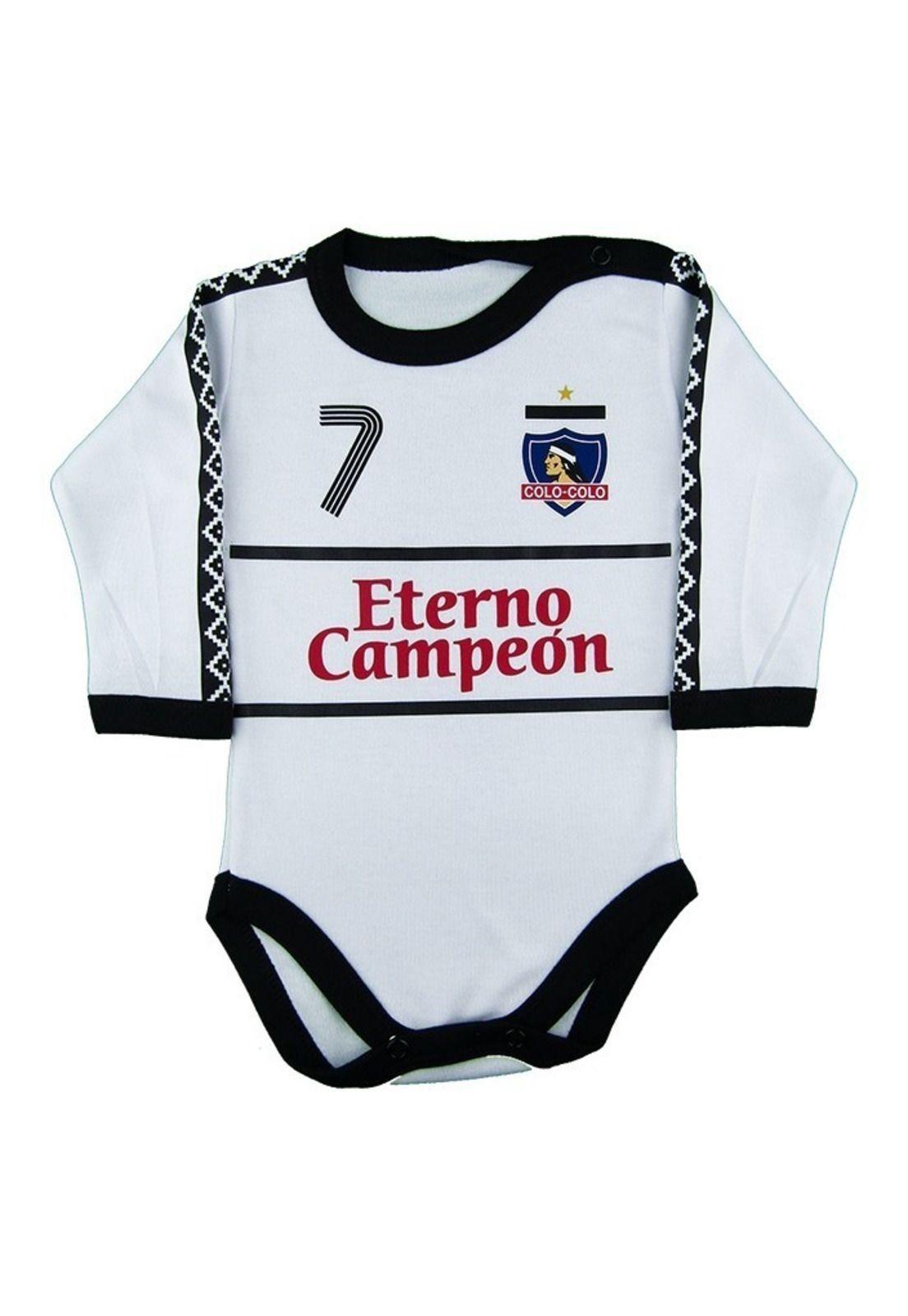      Body Bebé Colo Colo Local Blanco N°7 Oficial Manga Larga-0