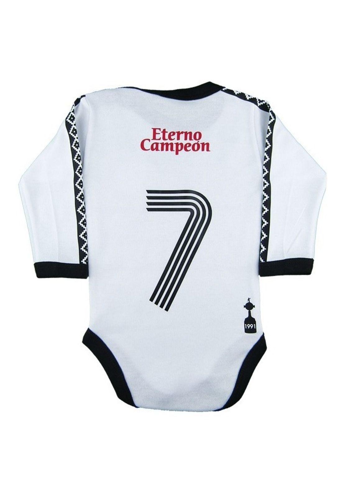      Body Bebé Colo Colo Local Blanco N°7 Oficial Manga Larga-1