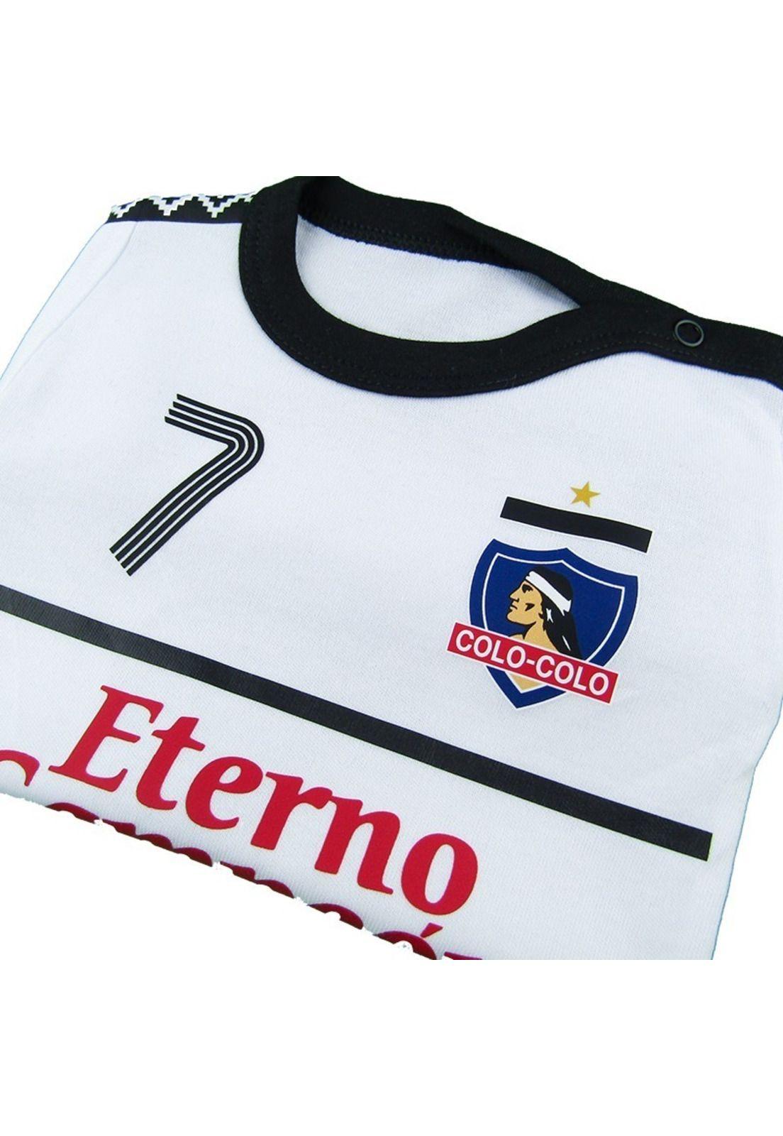      Body Bebé Colo Colo Local Blanco N°7 Oficial Manga Larga-2
