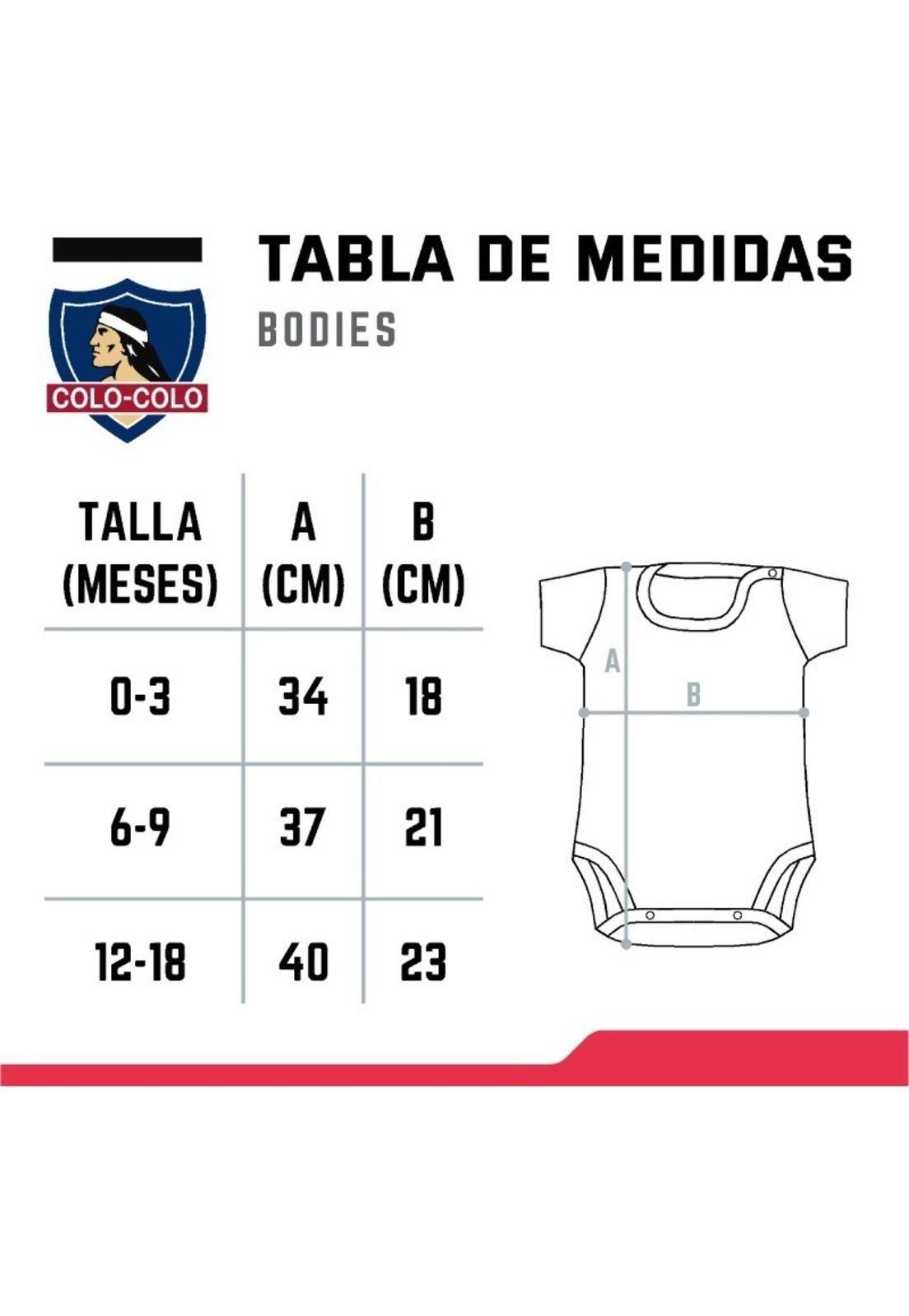      Body Bebé Colo Colo Local Blanco N°7 Oficial Manga Larga-4