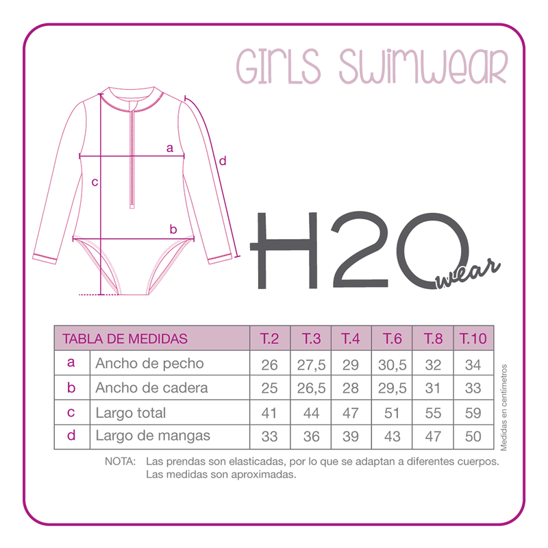 Traje de baño body manga larga Minnie H2O-2