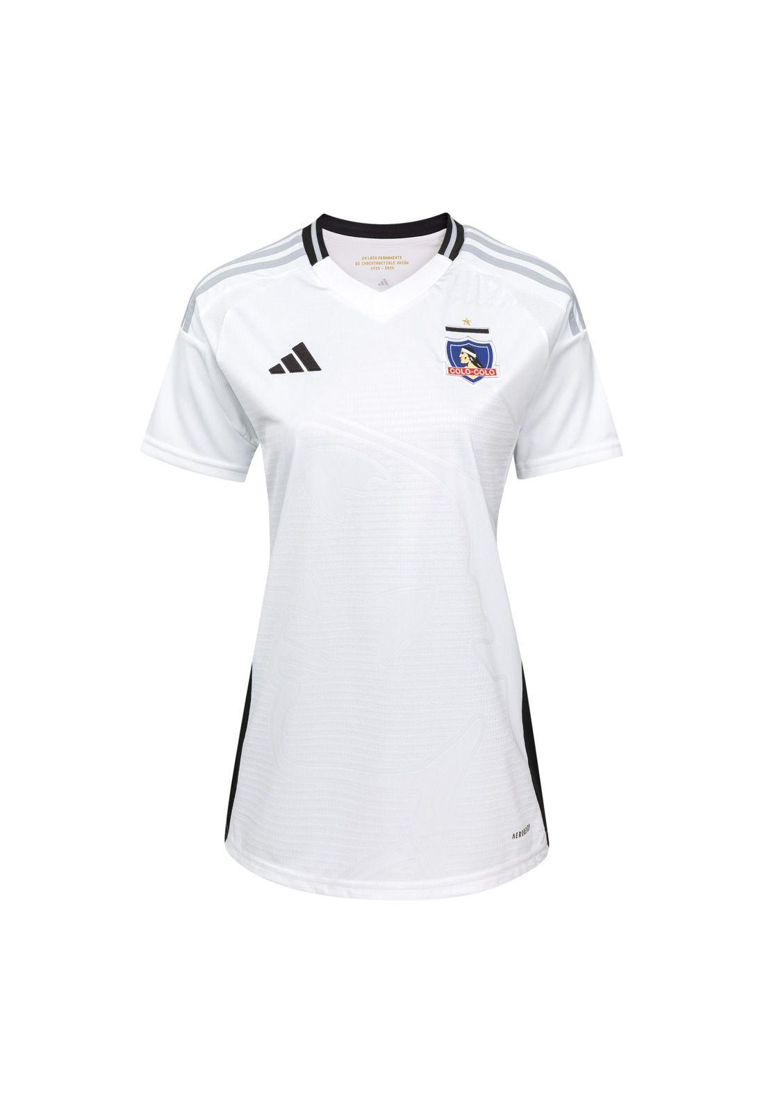 Camiseta Colo Colo 2025 Mujer Local Blanco Original Adidas-0