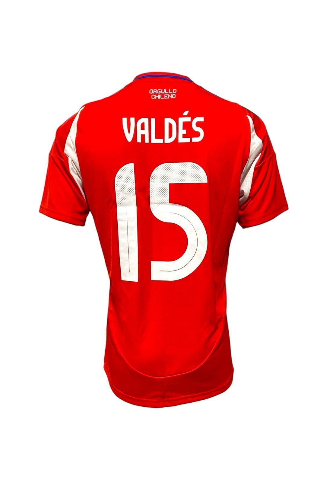 Camiseta Chile 2024 2025 Local N15 Valdés Utilería Adidas-2