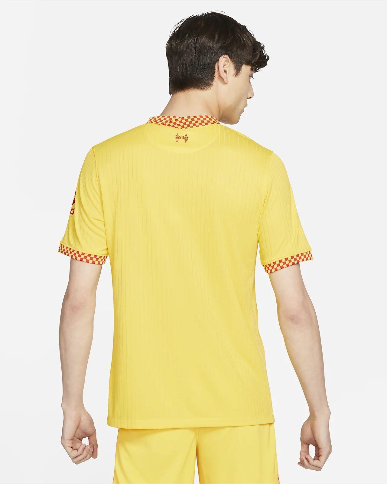 Camiseta Liverpool 2021/2022 Tercera Amarilla Original Nike-1