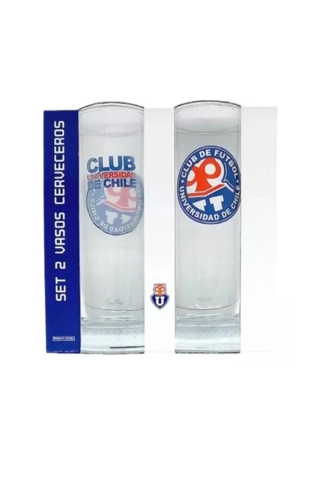 Set 2 Vasos Piscoleros Universidad De Chile Original Titanio-2