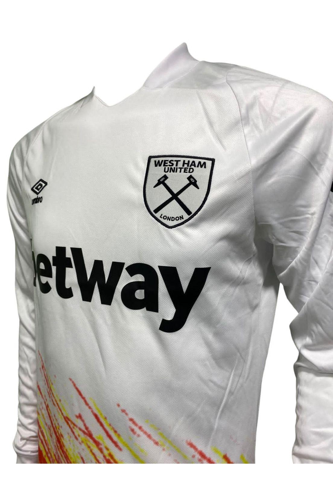 Camiseta West Ham United 2022 2023 3a Manga Larga Umbro-2