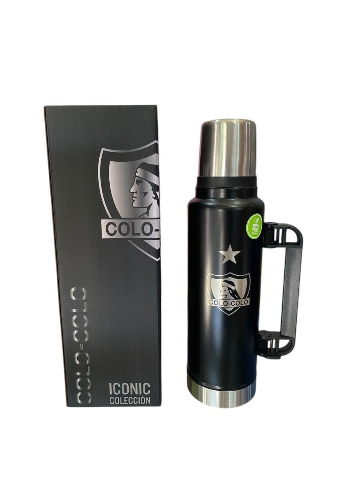 Termo Colo Colo 1,5L Acero Inoxidable Nuevo Oficial Titanio-2