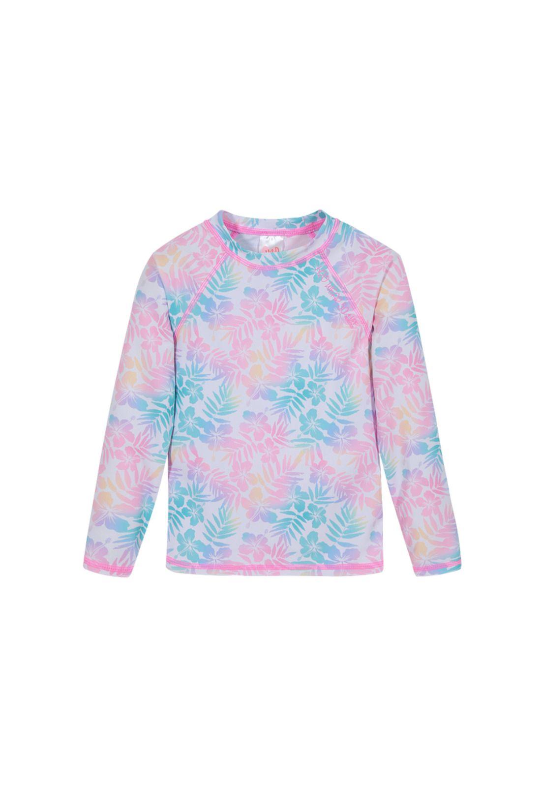 Polera de baño niña M/L filtro UV Flores H2O-0