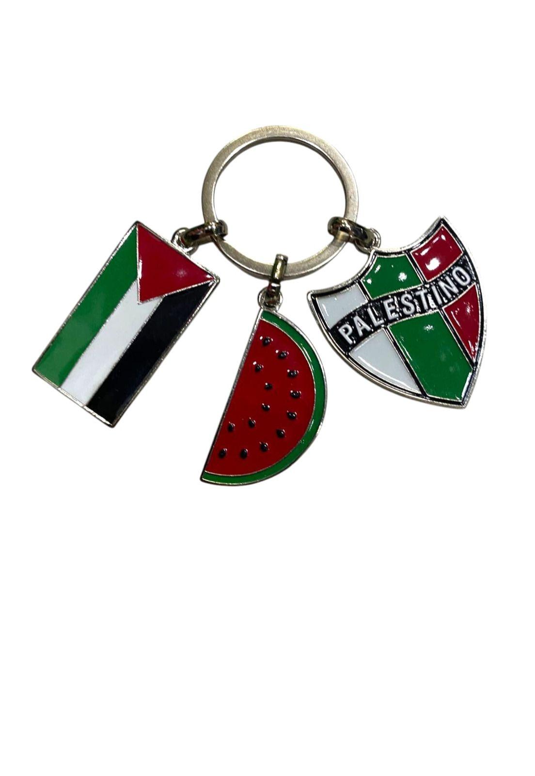 Llavero Palestino Triple Color Metálico-2