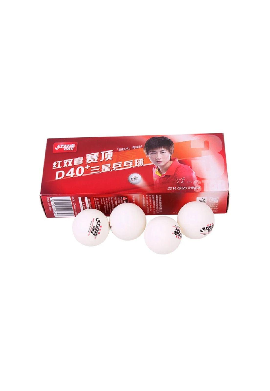 Set 10 Pelotas Ping Pong D40 Abs 3 Estrellas Nueva Dhs-4