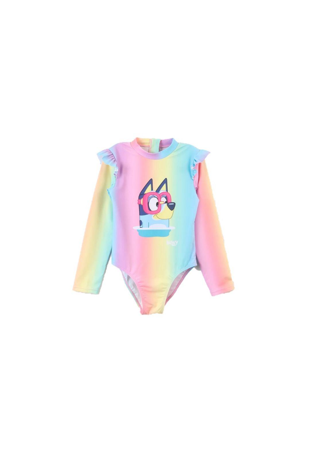 Traje Baño Body Infantil Manga Larga Bluey The Brands-0