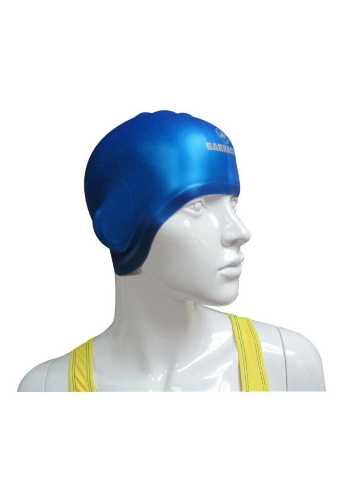 Gorra Natación Silicona Cubre Orejas Nueva Barracuda-3