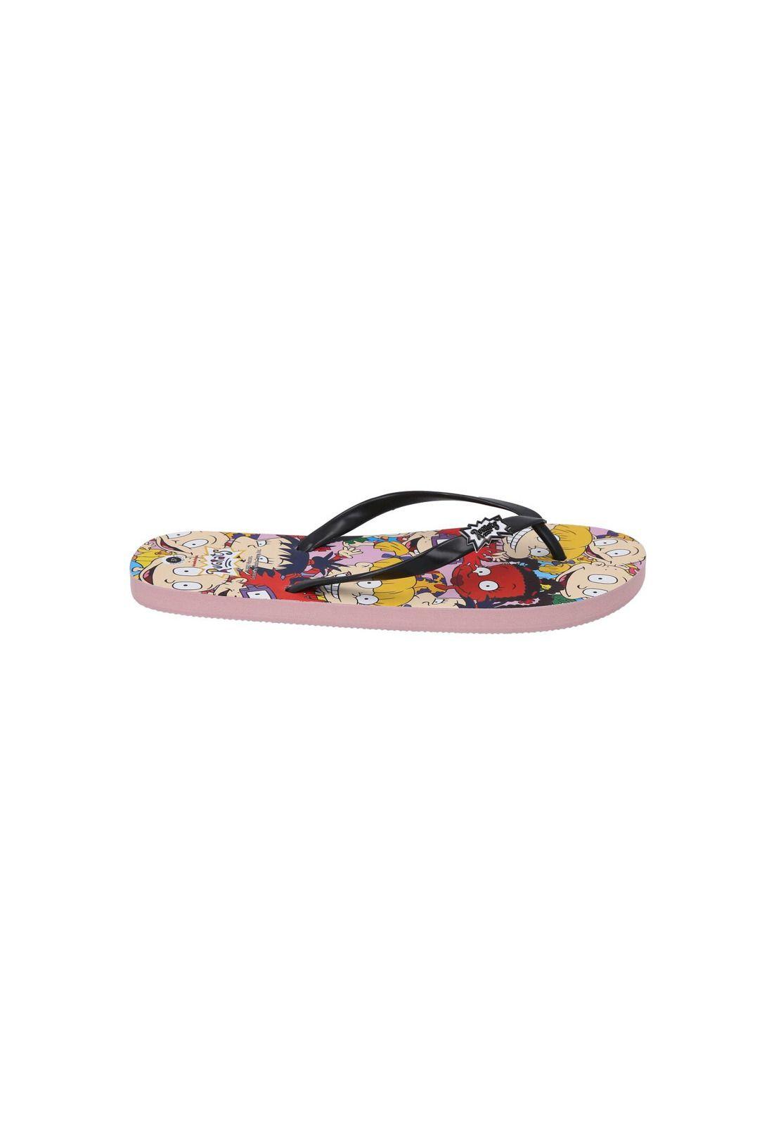 Sandalia baja flip flop full print Rugrats-0