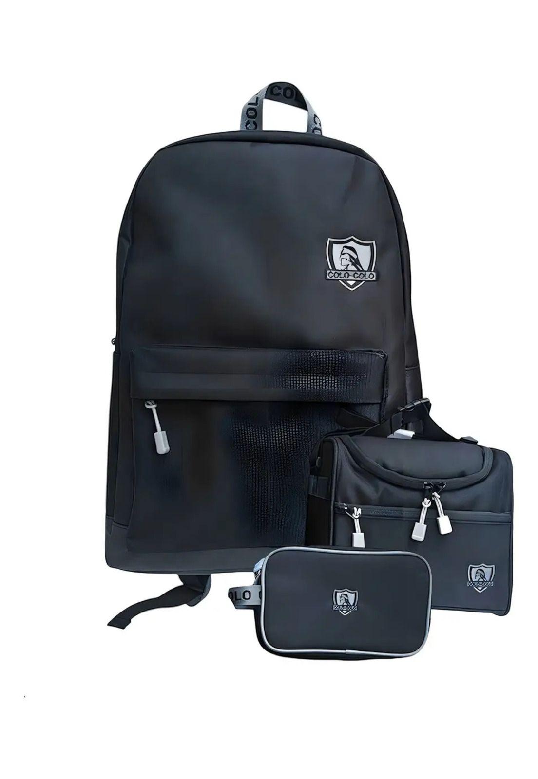 Pack Escolar Colo Colo 3 Piezas Nuevo Original Titanio-2