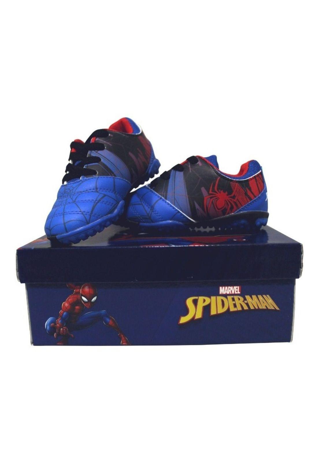     Zapato Baby Fútbol Spiderman 2022 Azul/rojo Araña Marvel-0
