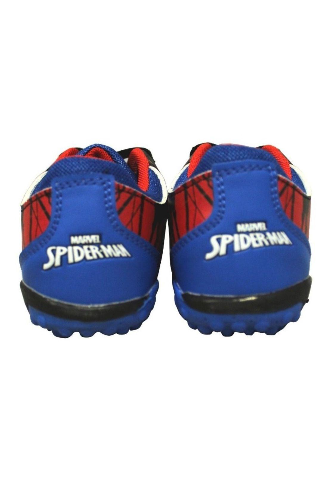      Zapato Baby Fútbol Spiderman 2022 Azul/rojo Araña Marvel-1