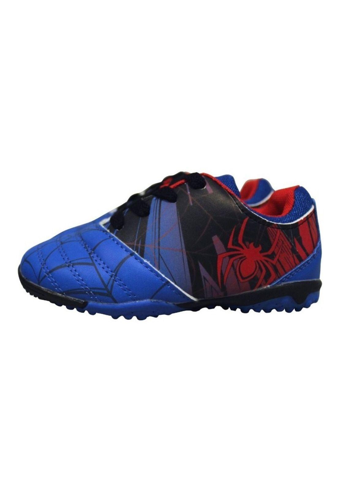      Zapato Baby Fútbol Spiderman 2022 Azul/rojo Araña Marvel-3