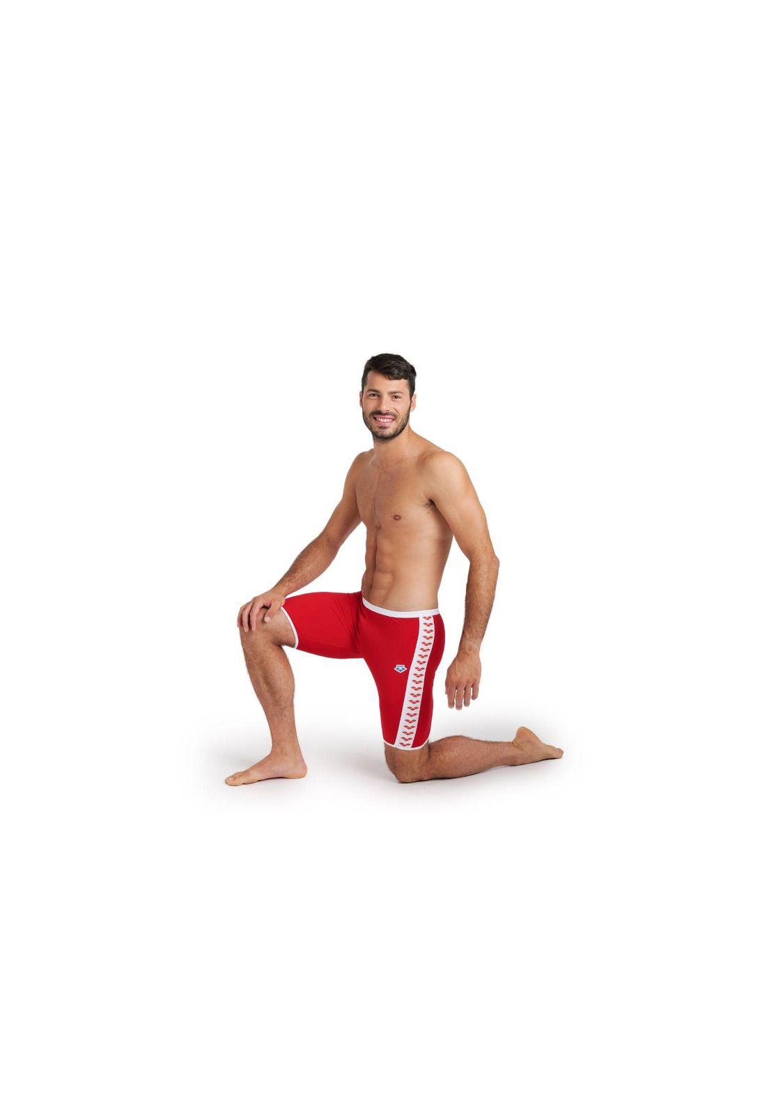 Traje baño jammer Icons Solid Rojo Arena-2