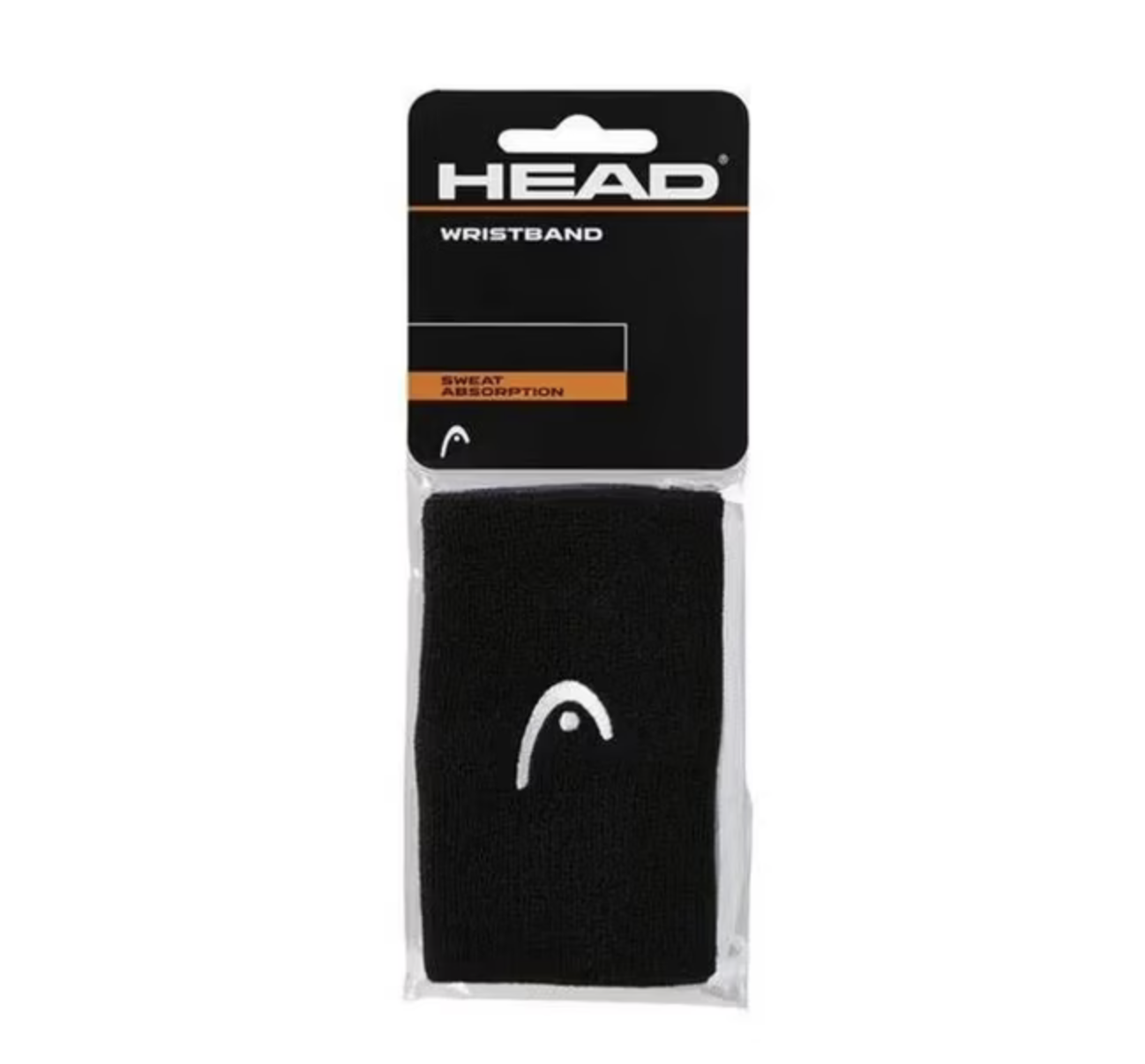 Muñequera Toalla Tenis Pádel XL Larga Head Negro Pack 2-0
