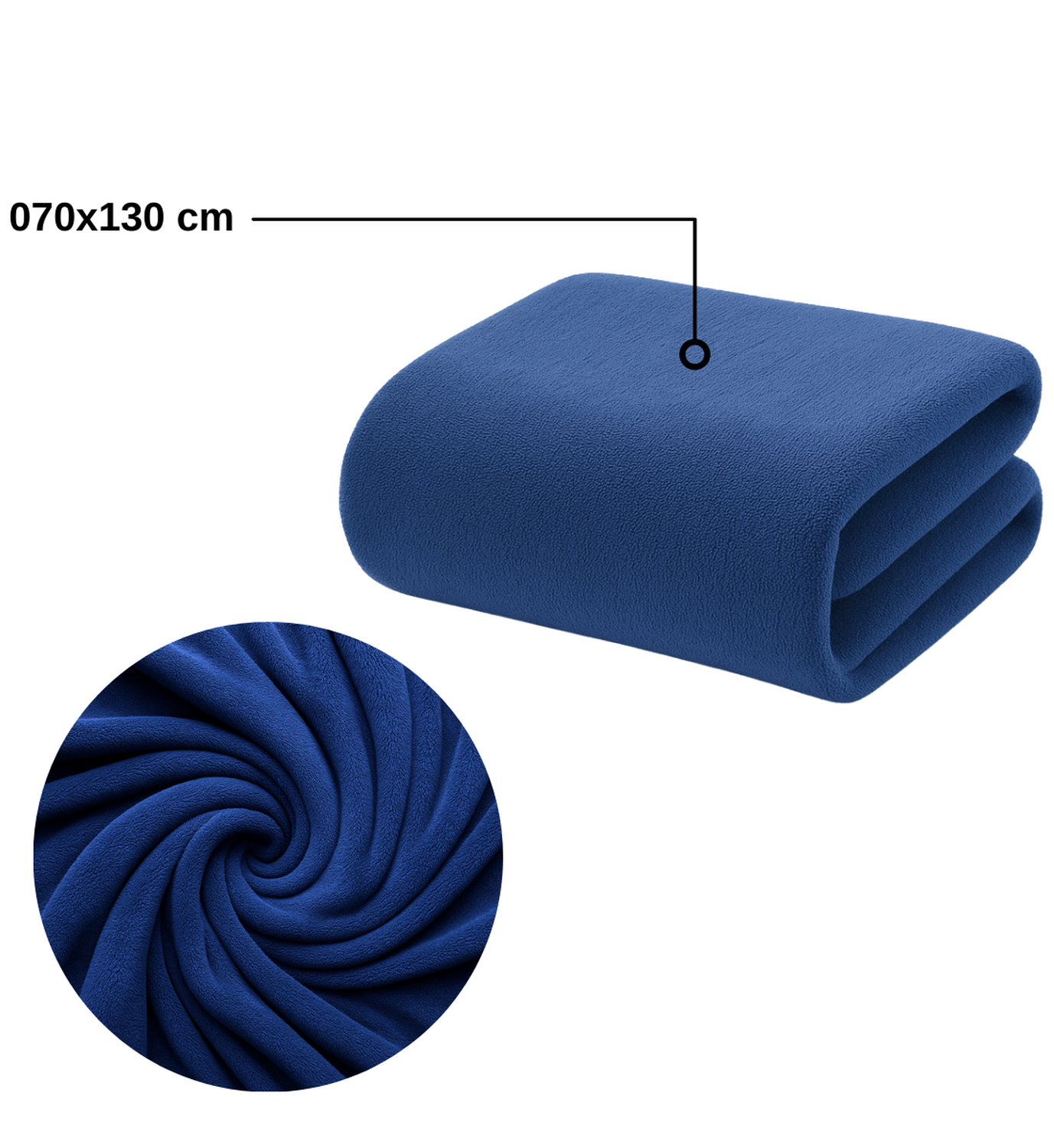 Pack 2 Toallas Azul Microfibra 070x130-3