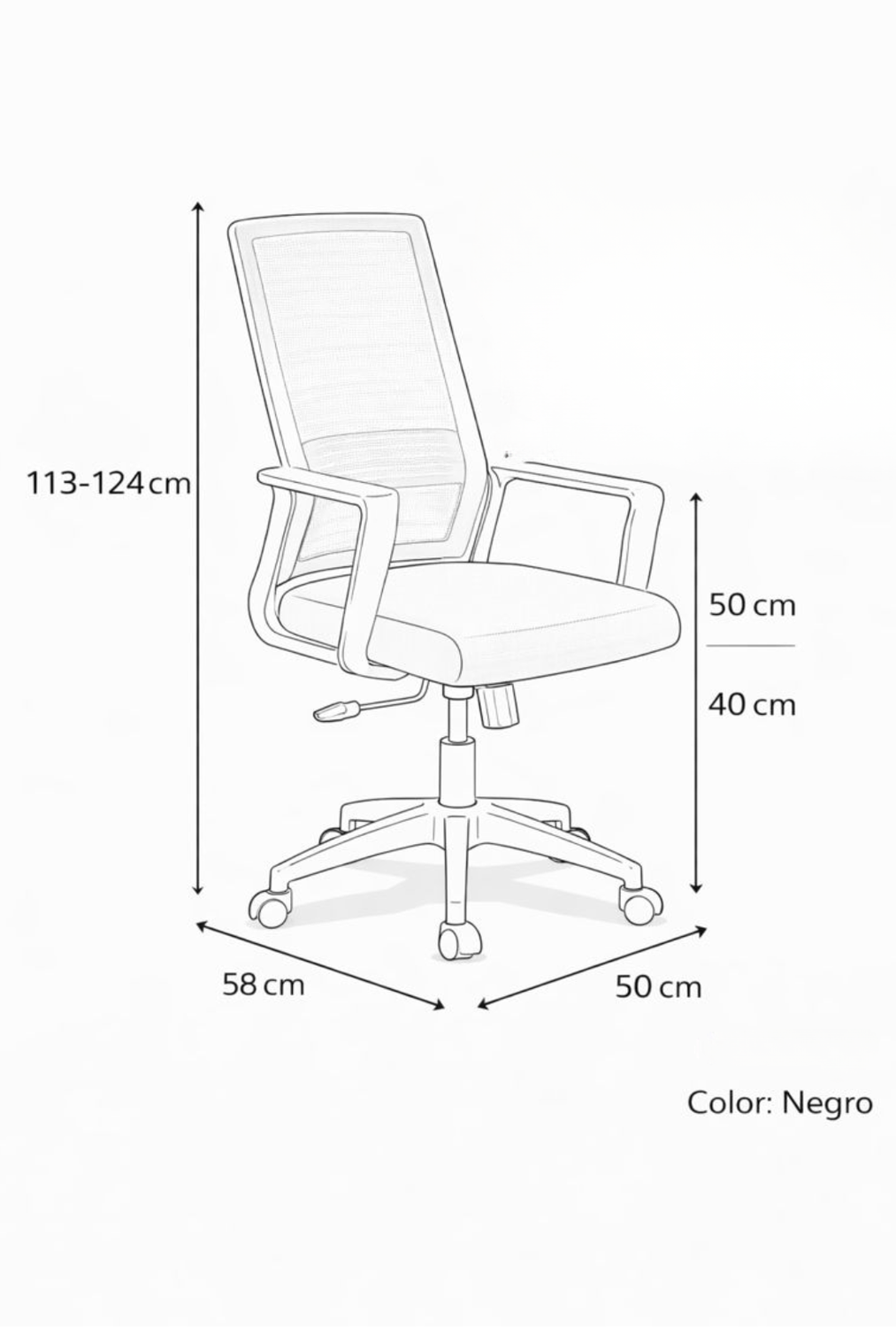 Silla De Oficina Mesh Miami-5