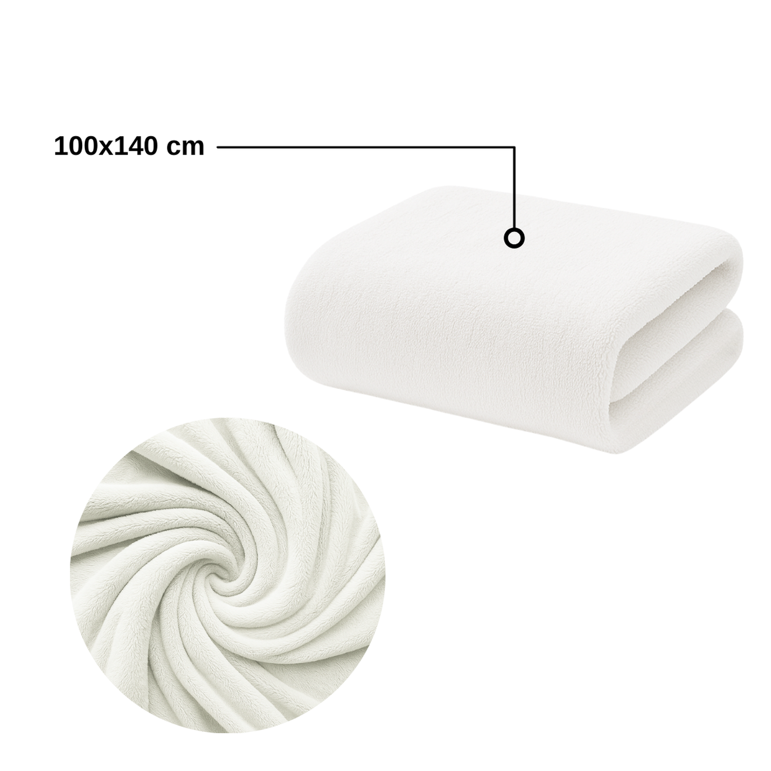 Toalla Blanca Microfibra 100x140-3