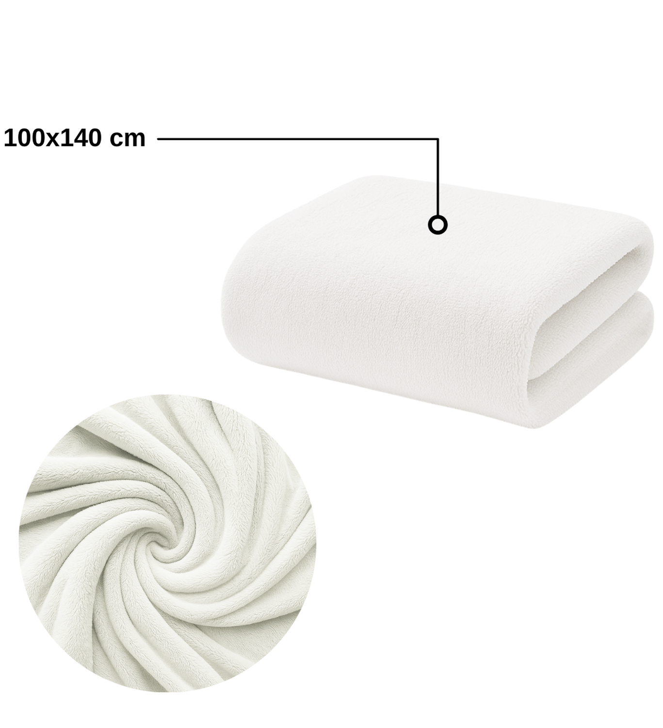 Toalla Blanca Microfibra 100x140-3