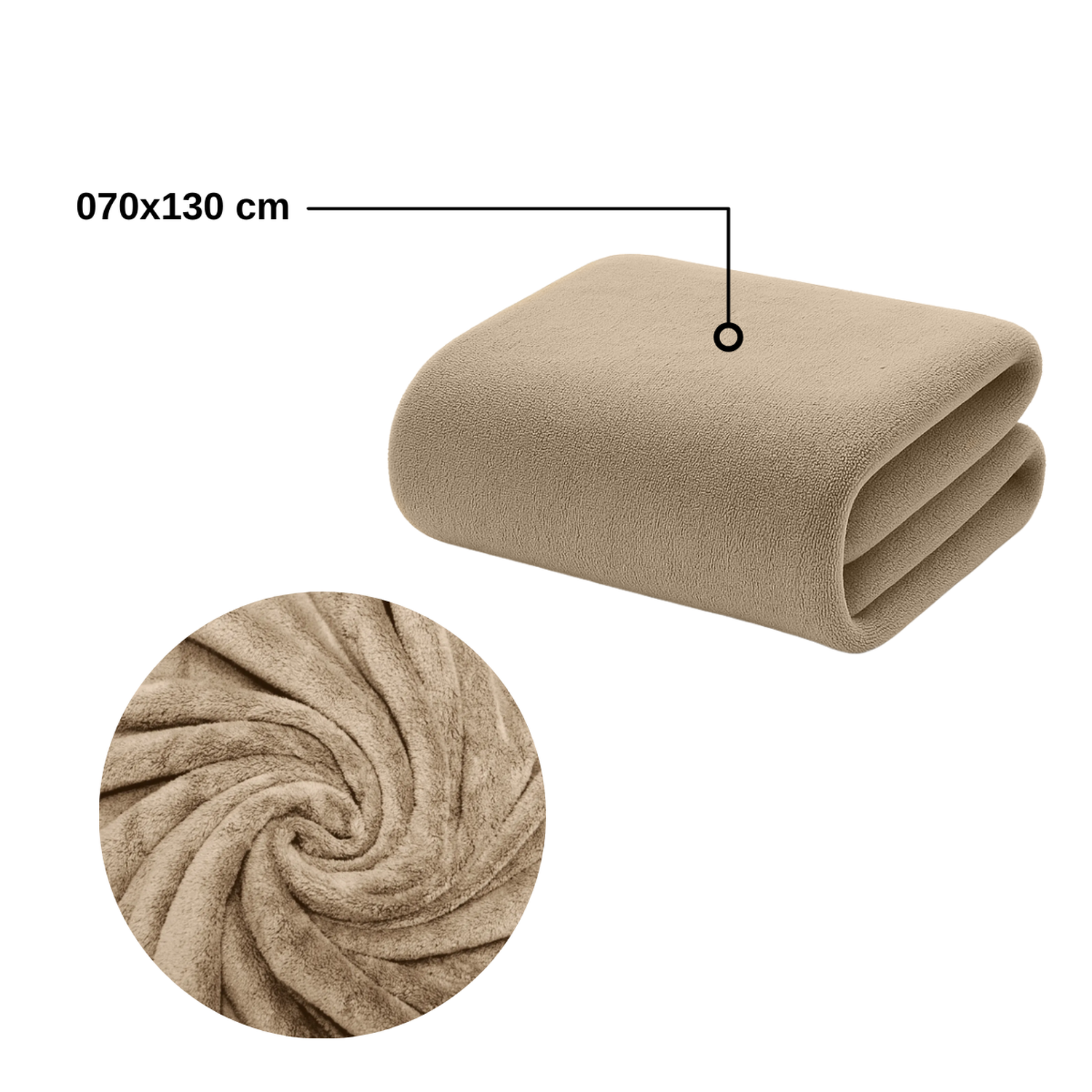 Toalla Taupe Microfibra 070x130-3