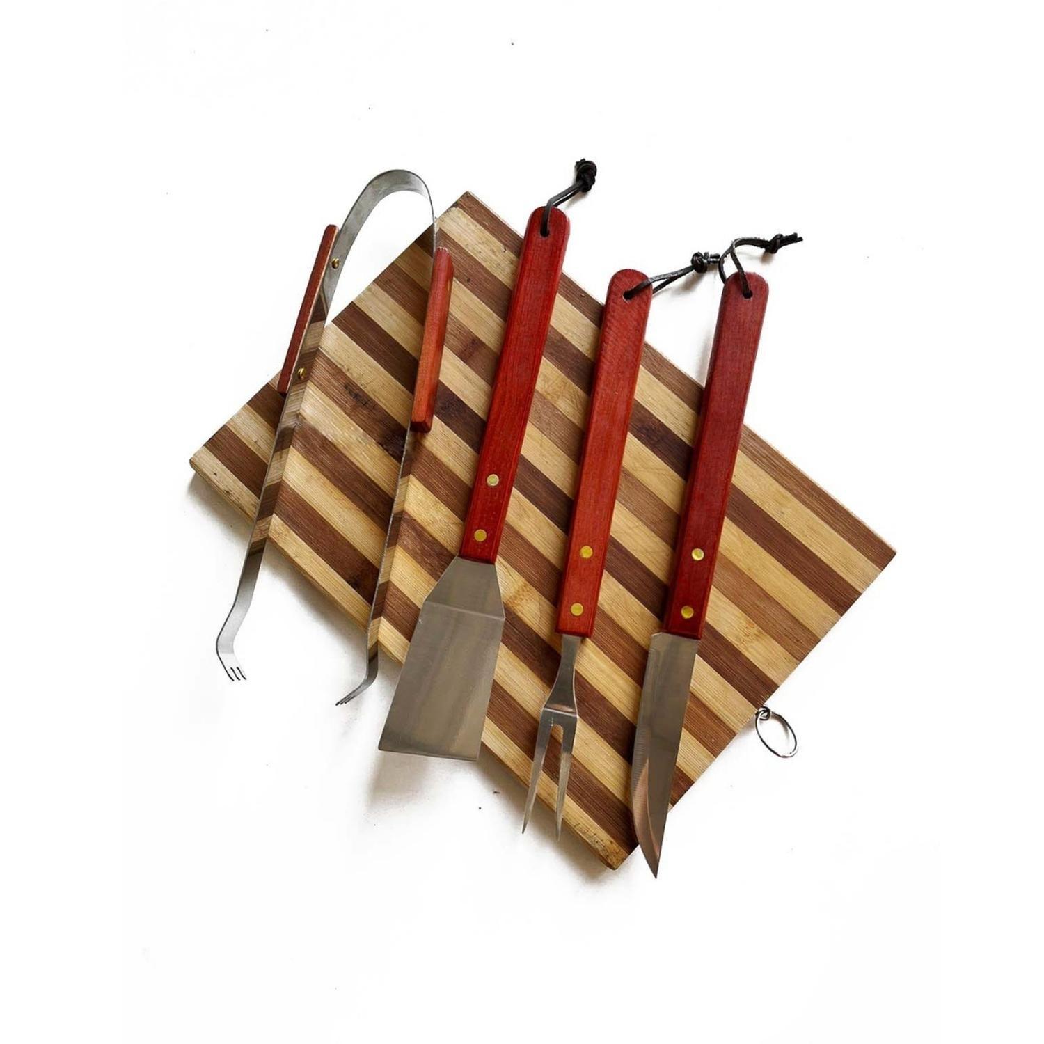 Set Parrillero De 4 Utensilios Para Barbarcoa-4