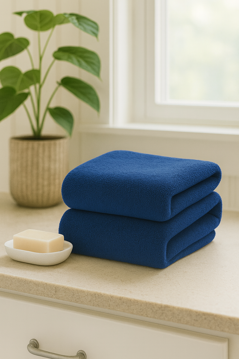 Toalla Azul Microfibra 070x130-2